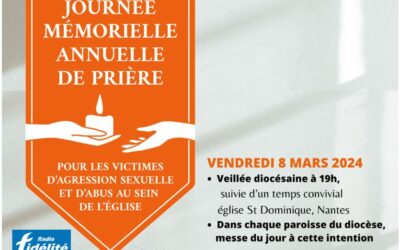 Journée mémorielle annuelle de prière pour les victimes d’agression sexuelle et d’abus au sein de l’Église le vendredi 8 mars