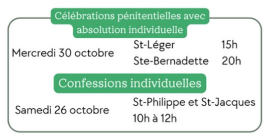 Célébrations pénitentielles et confessions individuelles