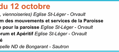 Programme de la retraite en paroisse du 12 octobre