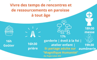 Prochain Samedi pour Dieu le 3 octobre