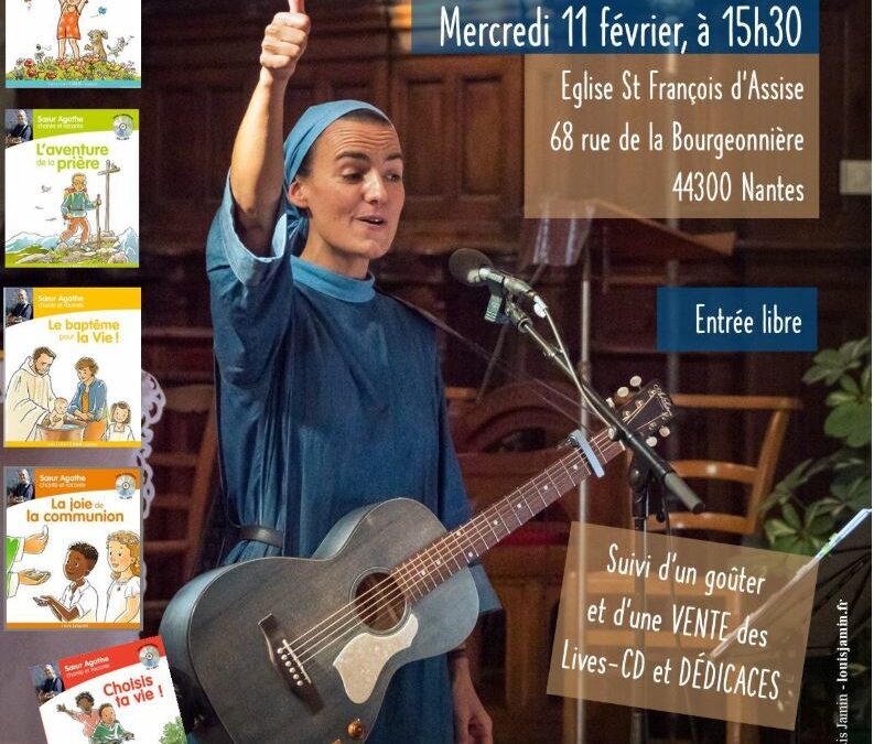 Concert familial avec Sœur Agathe en l&rsquo;église St-François d&rsquo;Assise le 11 février