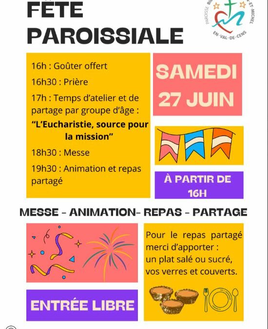 Fête paroissiale à la Vicairerie de Sautron le 27 juin